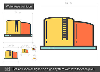 Image showing Water reservoir line icon.