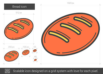 Image showing Bread line icon.