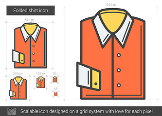 Image showing Folded shirt line icon.