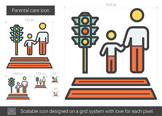 Image showing Parental care line icon.