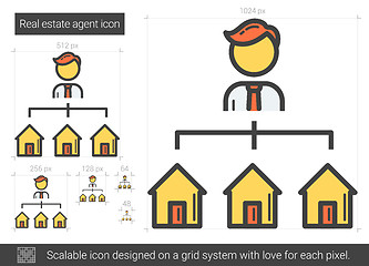 Image showing Real estate agent line icon.