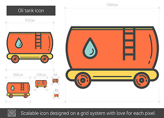 Image showing Oil tank line icon.