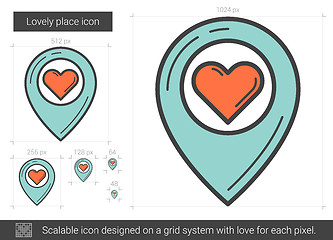 Image showing Lovely place line icon.