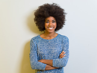 Image showing portrait of a beautiful friendly black woman