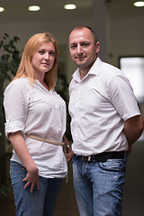 Image showing designers in office at the wooden furniture manufacture