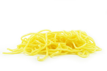 Image showing Yellow noodles isolated 