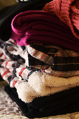 Image showing Warm winter woolen clothes