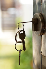 Image showing Keys on the door