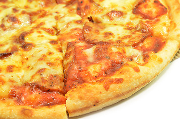 Image showing Salami pizza isolated