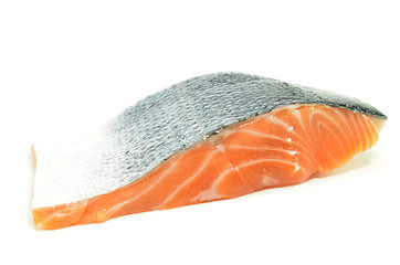 Image showing Fresh salmon fillet isolated