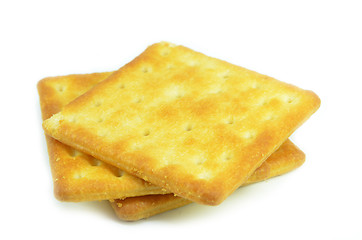 Image showing Fresh crackers biscuit isolated