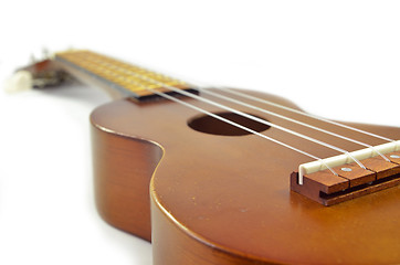 Image showing Brown ukulele guitar