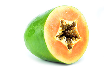 Image showing Green papaya isolated