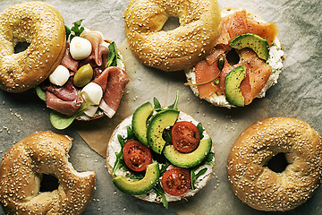 Image showing Bagel sandwich healthy