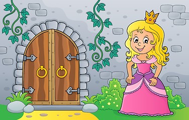 Image showing Princess by old door theme image 1