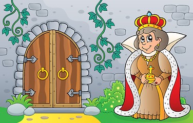 Image showing Queen by old door theme image 1