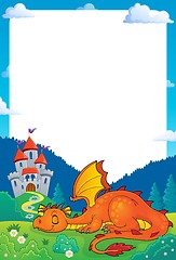 Image showing Sleeping dragon theme frame 1