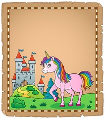 Image showing Happy unicorn topic parchment 4