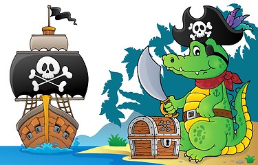 Image showing Pirate crocodile theme 6