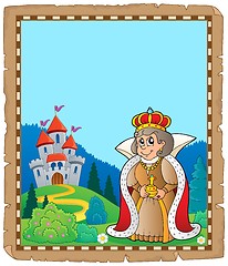 Image showing Parchment with queen near castle 3