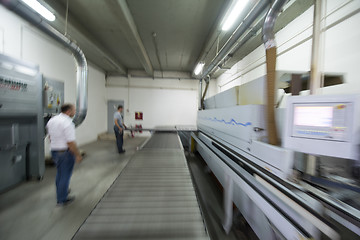 Image showing workers in a factory of wooden furniture