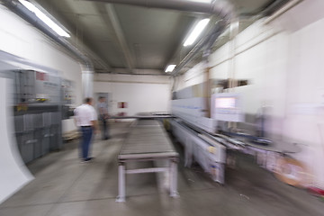 Image showing workers in a factory of wooden furniture