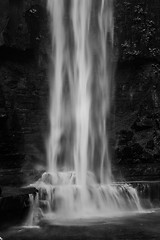 Image showing Euphoric feeling of being at the base of a mighty waterfall