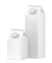 Image showing White blank containers for milk