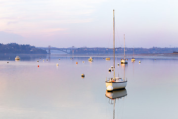 Image showing The Rance river in Pleudihen-sur-Rance