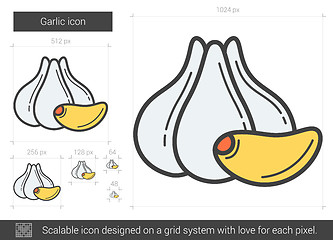 Image showing Garlic line icon.