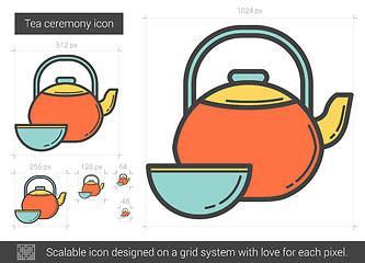 Image showing Tea ceremony line icon.