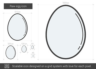 Image showing Raw egg line icon.