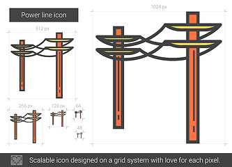 Image showing Power line icon.