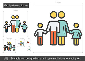 Image showing Family relationship line icon.