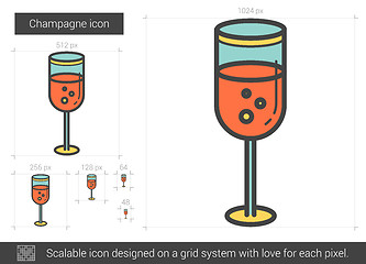 Image showing Champagne line icon.