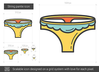 Image showing String pantie line icon.