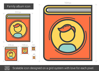 Image showing Family album line icon.