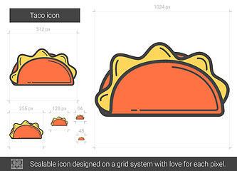 Image showing Taco line icon.