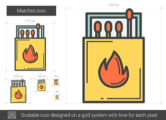 Image showing Matches line icon.