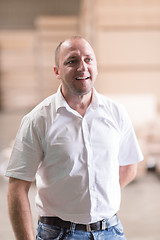 Image showing designer in his furniture manufacturing workshop