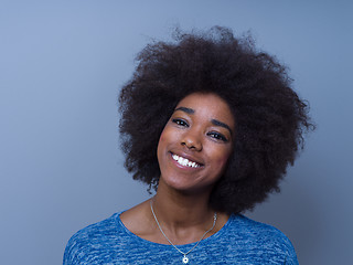 Image showing portrait of a beautiful friendly African American woman