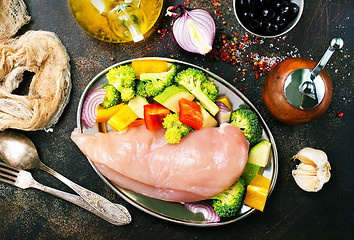 Image showing chicken with vegetables