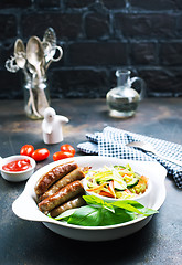 Image showing grilled sausages 