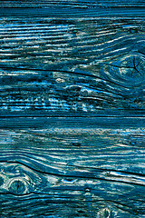 Image showing Old wooden blue door texture.