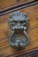 Image showing Lion shaped door knocker.