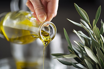 Image showing Olive oil bottle