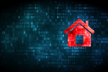 Image showing Finance concept: Home on digital background