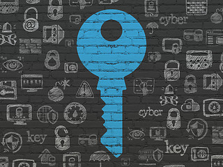 Image showing Privacy concept: Key on wall background