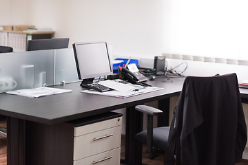 Image showing designers in office at the wooden furniture manufacture