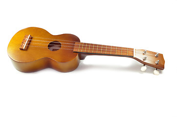 Image showing Brown ukulele guitar